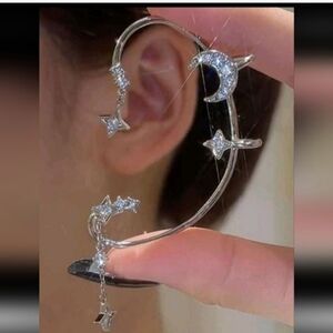 Silver Celestial Ear Cuff